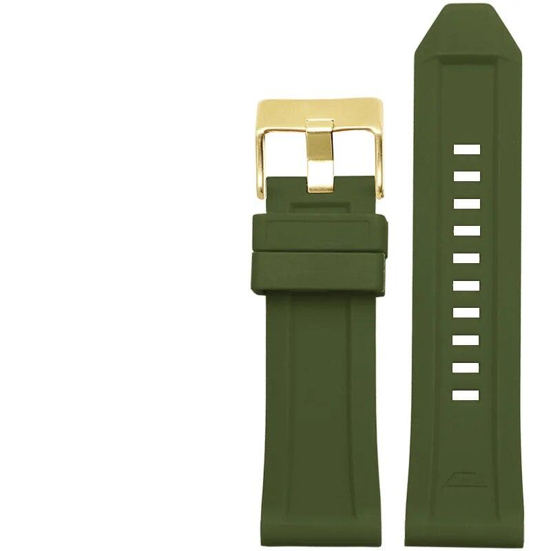 Silikon Kauçuk Bilezik Saat Kayışı 24mm 26mm 28mm dizel DZ4496 DZ4427 DZ4487 DZ4323 DZ4318 DZ4305 Erkek Saat Kayışı