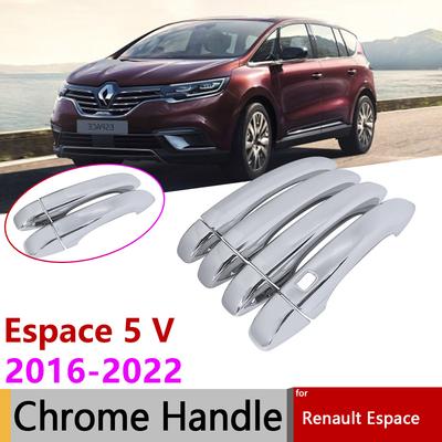 For Renault Espace 5 V MK5 2016~2022   Chrome Sturdy Door Handle Cover Car Styling Accessories Protective Film