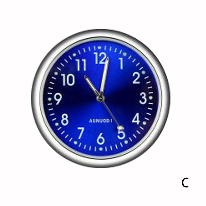 Universal Round Car Clock Stick-On Electronic Watch Dashboard Noctilucent Decoration For Cars Car Accessories