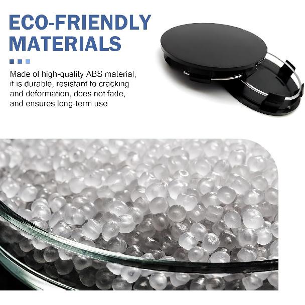 4 PCS Car Wheel Center Caps, 60MM/2.36In OD 56MM/2.2In ID, ABS Snap-in Vehicle Rim Hub Caps, Anti-Falling Rust-Proof Wheel Hub Decoration, Universal