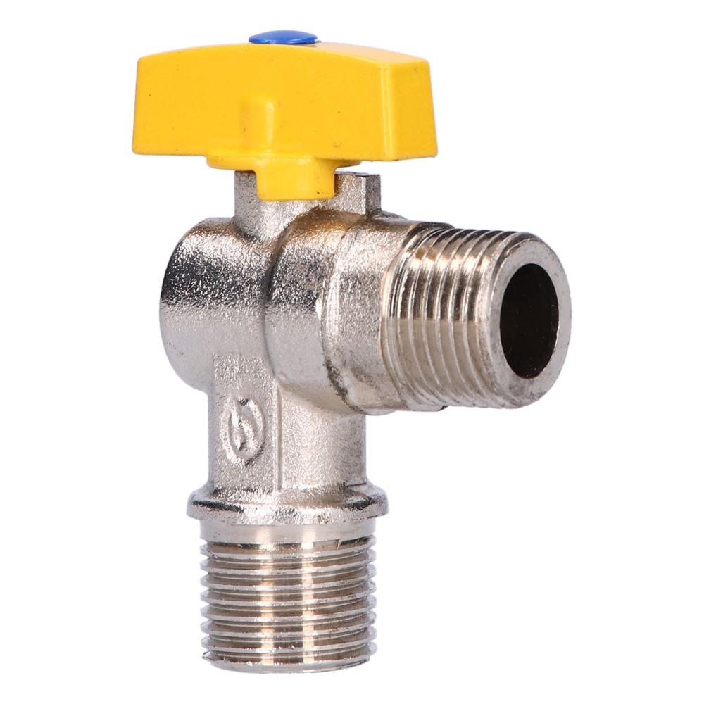 Brass Shut Off Valve G1/2 Male Thread Elbow Valve Durable Gas Angle Valve Coal Gas