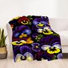 Stained Glass Rose Flannel Blanket,Lightweight,Office Blanket,Sofa Blanket,Comfortable Blanket