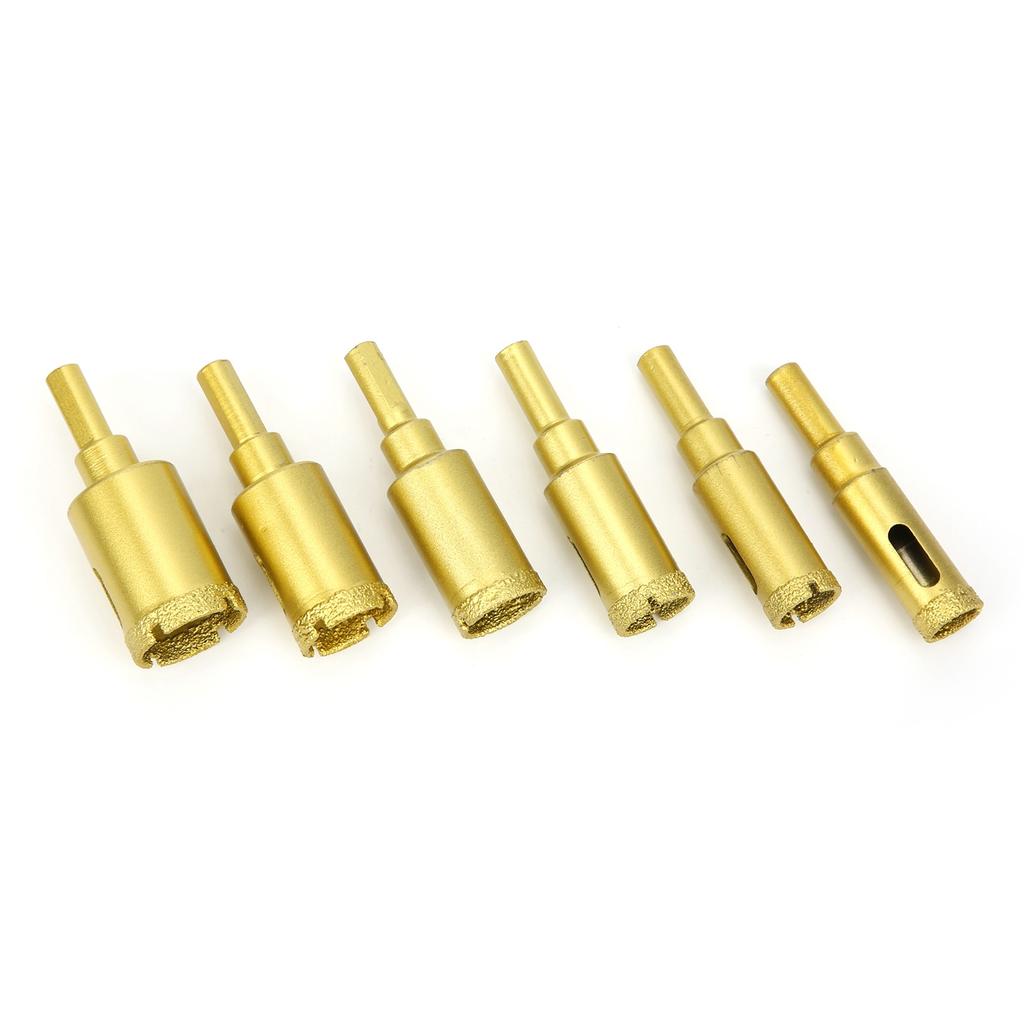 6Pcs Diamond Hole Drill Bit Cutter for Marble Glass Ceramic Concrete Artifisicial Stone