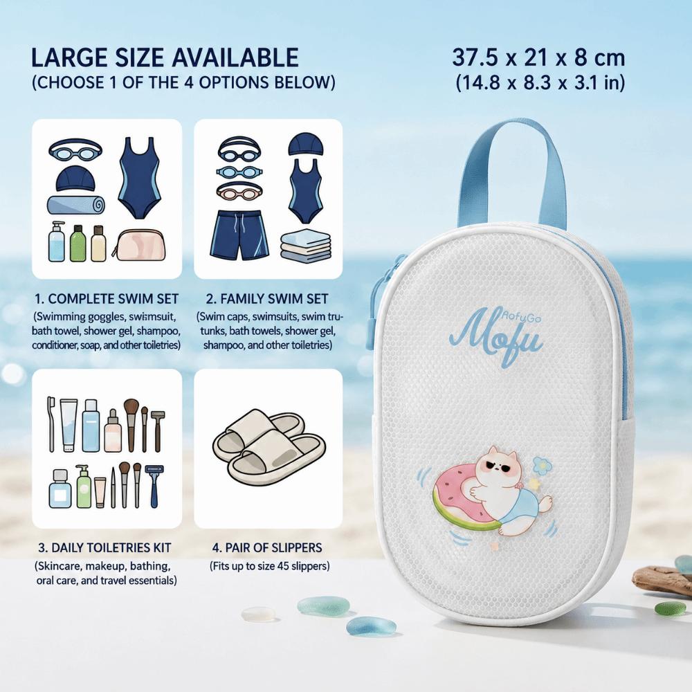 Waterproof Swimming Storage Bag Wear Resistant Swim Gear Bag Portable Organizer Bag  Pool Use