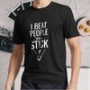 New Shirt I Beat People With A Stick Active Logo T-Shirt Funny Size S - 5XL