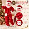 Women's Christmas Costume Jumpsuit Holiday Pajama Performance Outfit for Adults