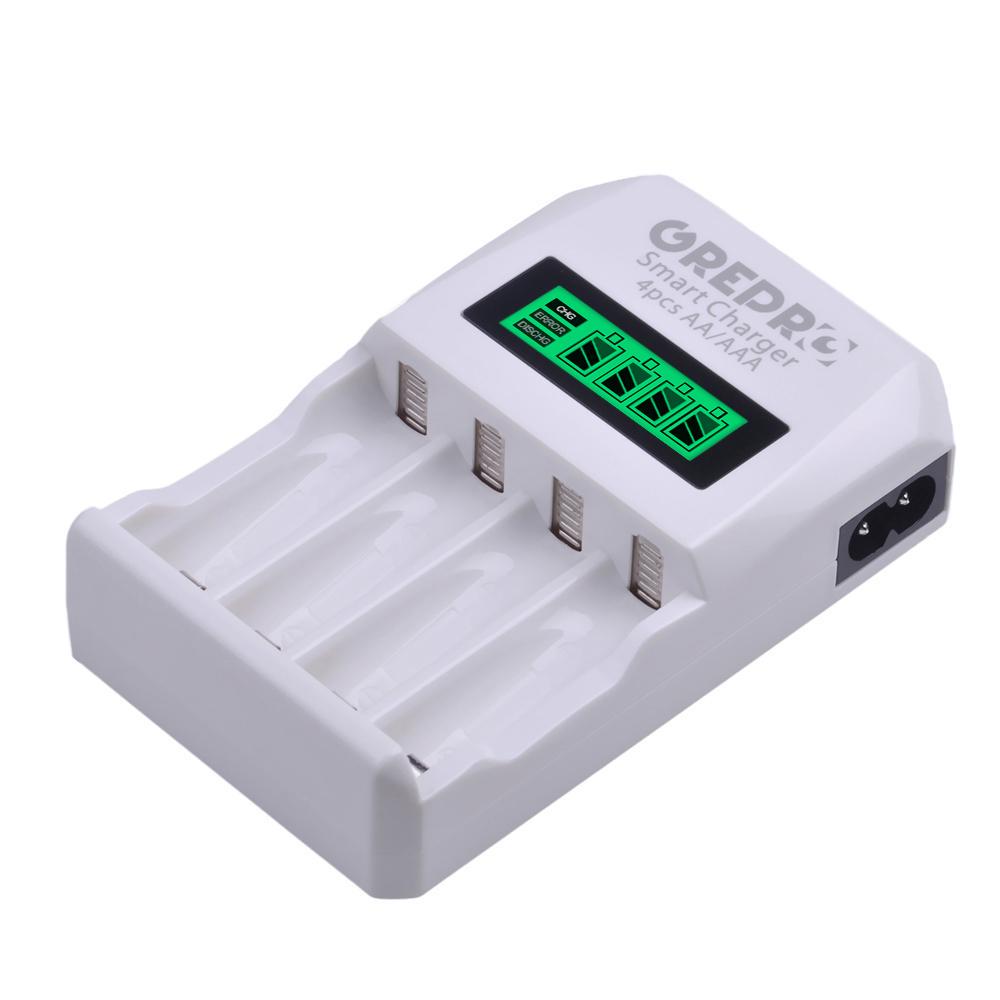 New 4 Slot Battery Charger F AA Ni-Cd Rechargeable Batteries JZ AAA Ni-MH