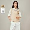INMAN Color-block Crochet Knit Sleeveless Top