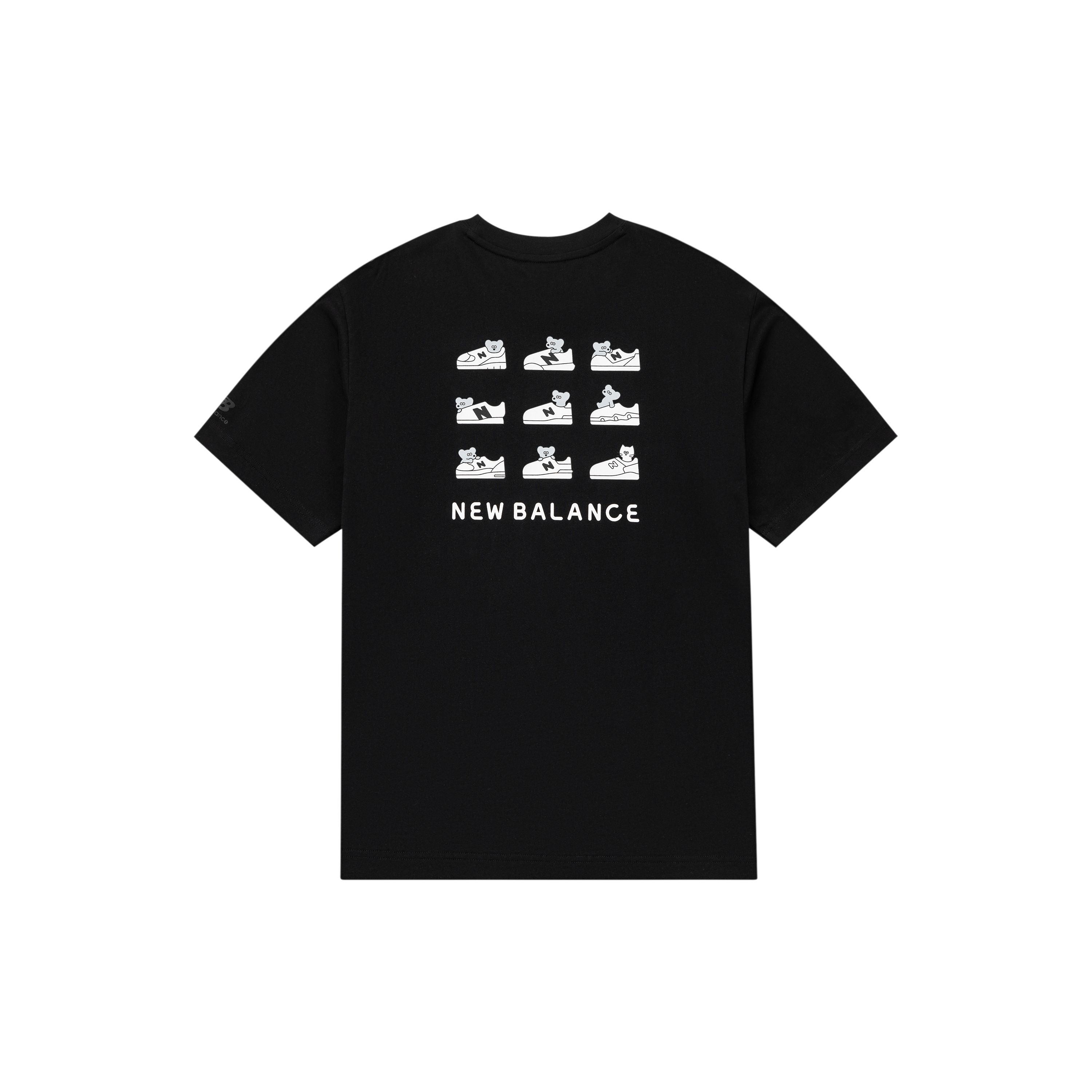 

Футболка унисекс с однотонным логотипом New Balance x SEIJI Andy Illustration, черная 5ED26221-BK