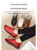 Hand-Stitched Women's Flat Shoes with Soft Beef Tendon Sole for Autumn and Winter Casual Wear