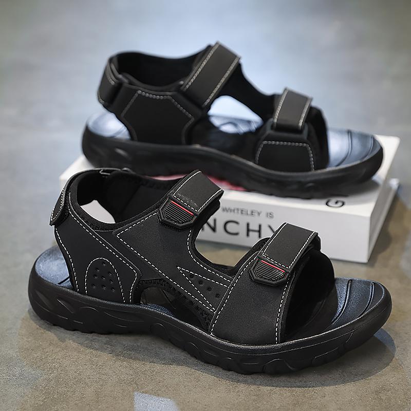 Mode Klassische Herrensandalen Sommer Leder Strandsandalen Mode Herren Freizeitschuhe Badesandalen Outdoor Sneaker Übergröße