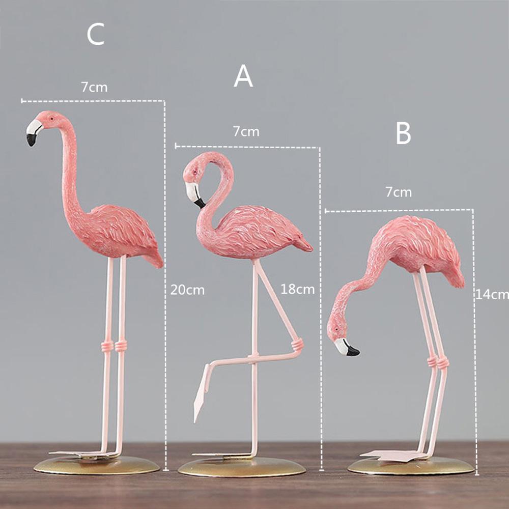 Miniature Office Craft Wedding Home Decoration Animal Statue Desk Ornament Flamingo Figurine
