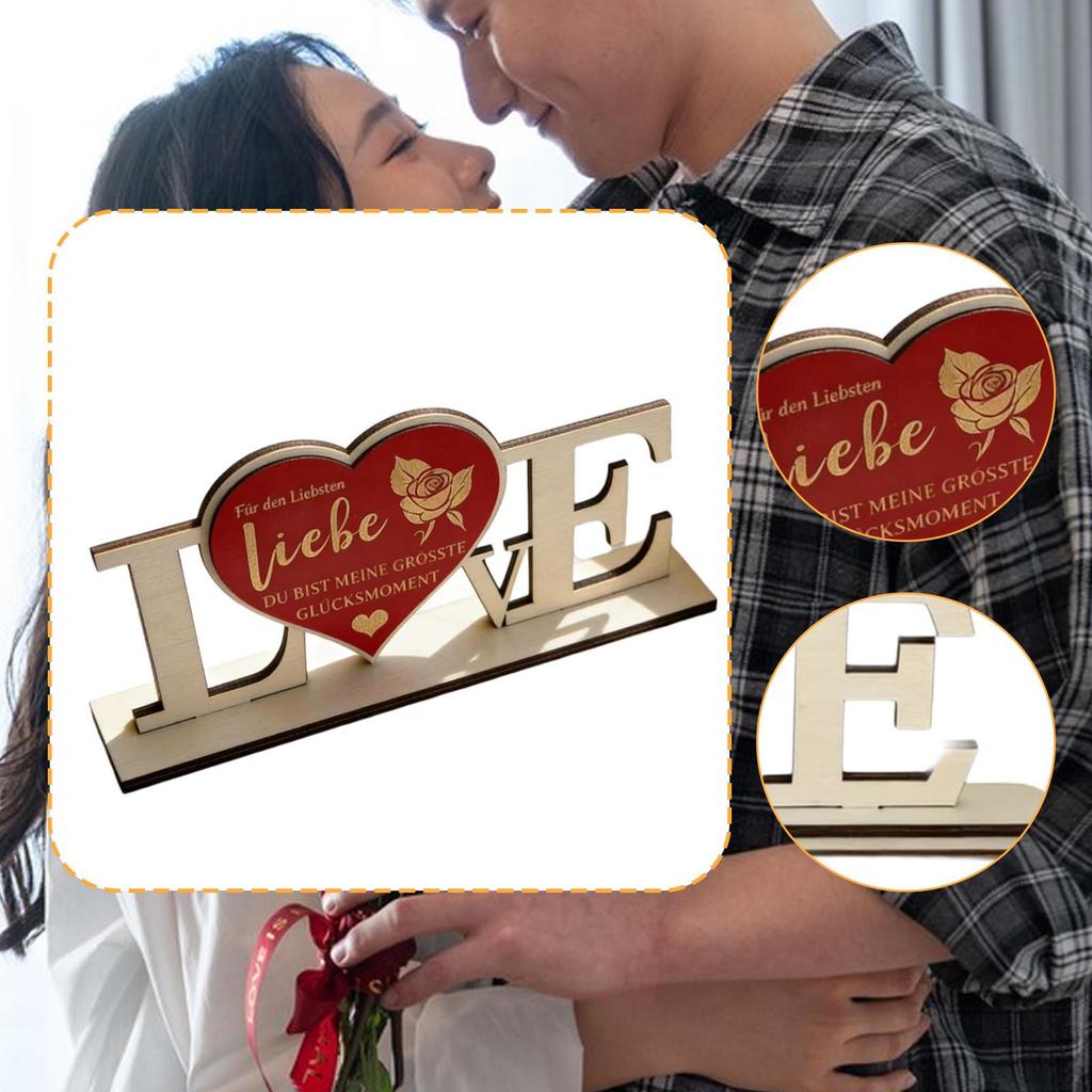Table Decoration – Valentine's Day Sign, Romantic Novelty, Collectible, Engagement Decoration,