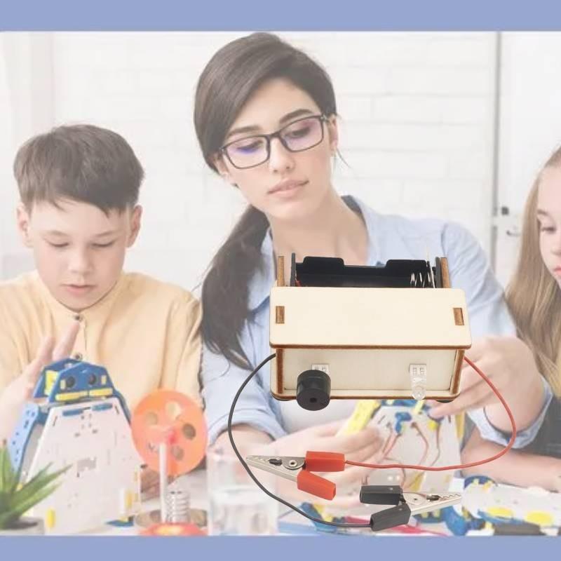 Middle School Fun Diy Conductive Detector Small Making Science Experiment Model Wooden Material