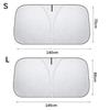 Titanium Silver Windshield Visor Cover with Storage Bag Car Front Window Sunshade  Parking