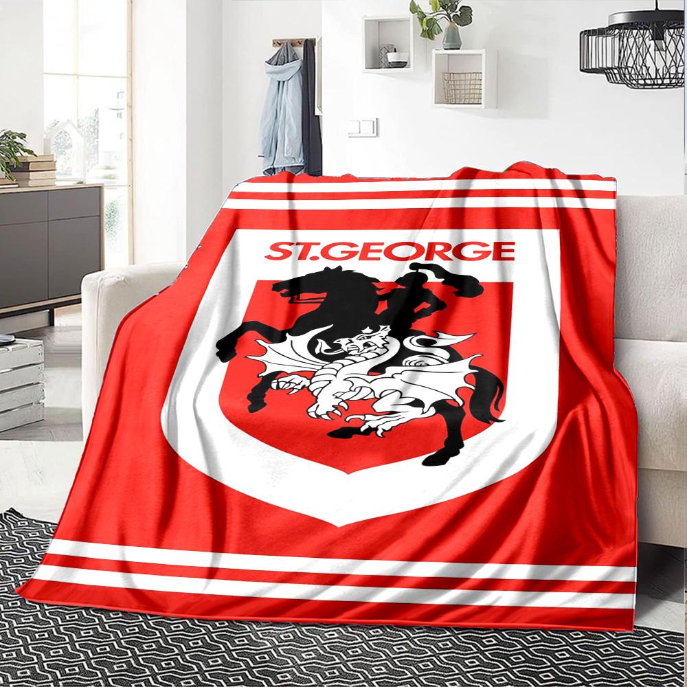 St George llawarra Print Flannel Blanket High Quality Warm Comfortable Cover for All Seasons Perfect for Gifts Home Decor