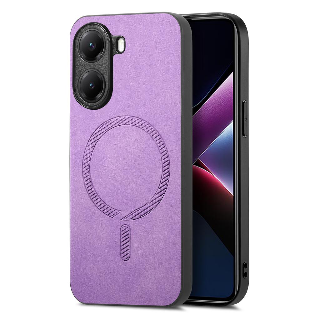 Kožené zadní pouzdro pro Xiaomi Redmi Turbo 4 5G kompatibilní s MagSafe Skin-touch krytem telefonu