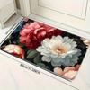 1Pcs Anti Fatigue Kitchen Rugs,   Flowers Print Waterproof Non-Slip Thick Cushioned Kitchen Mat Heavy Duty Comfort Standing Mat for Kitchen