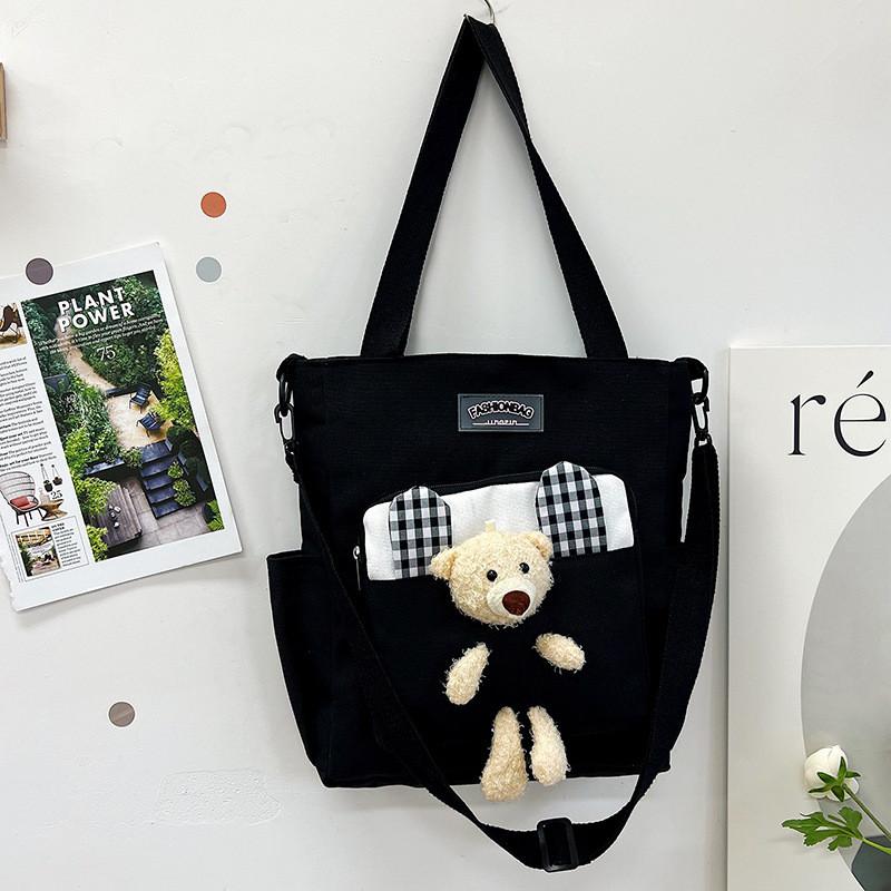 Stylish New Canvas Tote Bag For Students With Colorful Design And Adjustable Shoulder Strap