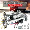 600DB 12V Dual Trumpets Super Loud Car Electric Horn Truck Boat Train Speaker Car 12V Compressor Air Horn with Wires Relay
