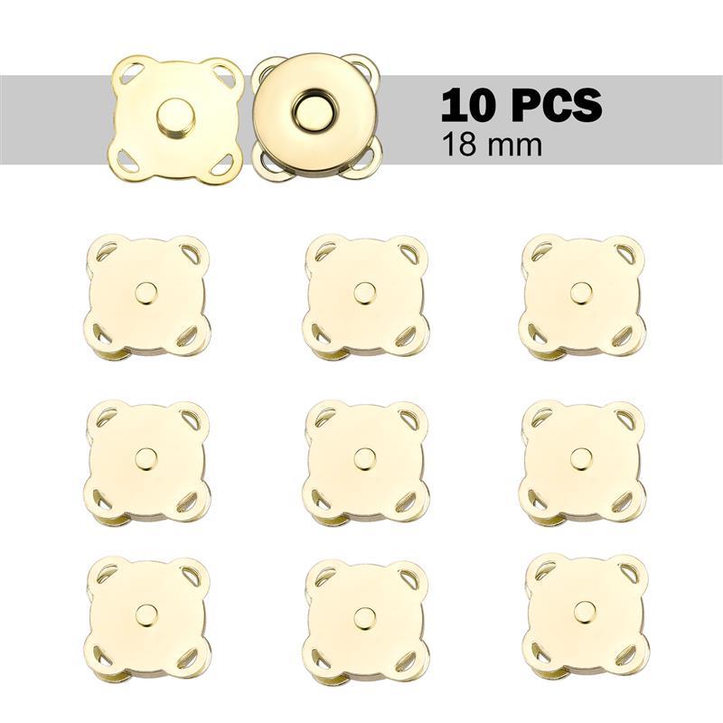 10 Piece/Pack Magnetic Snap Button Metal Plum Blossom Sew On Button Clasps Fasteners For Purses Handbag Clothes DIY Accessorie