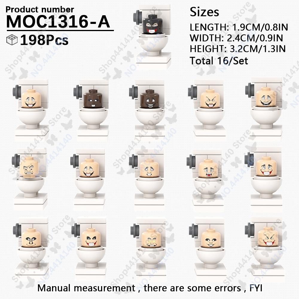 MOOXI Seria Anime Figurine Skibidi Toilet Cameraman Robot de Luptă Blocuri de Construcție Model MOC Cărămizi DIY Jucării Montessori Cadouri pentru Copii