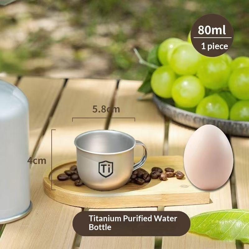

1/2-Pack Titanium Purification Tumbler Portable Coffee Cup Anti-Bacterial & Durable for Outdoor, Home & Office Use A1