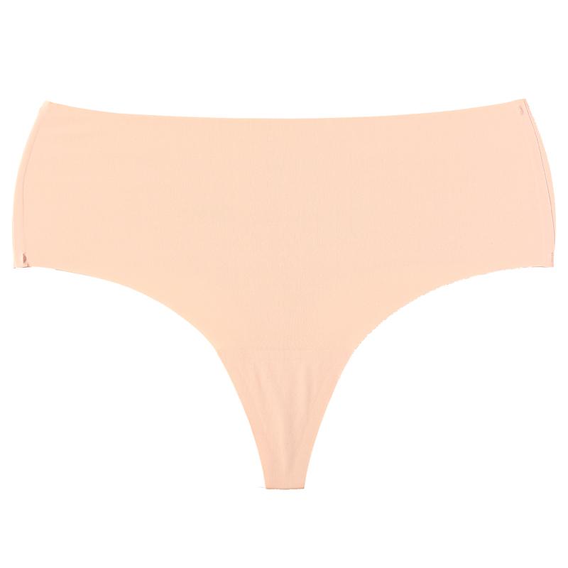 

Трусики Temptation, женское нижнее белье из ледяного шелка, сексуальные стринги с высокой талией, удобное бикини, женское нижнее белье XL бежевый