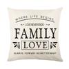 2024 Valentine's Day Gift Sweet Cushion Cover 45x45cm Linen Pillowslips Bedroom Pillowcase LOVE Heart Pattern Throw Pillow Cover
