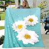 Nordic 3D Daisy Flower Blanket,Flannel Blanket Throw Blanket,Child Warm Blanket for Home Living Room Bedroom Beds Sofa Picnic