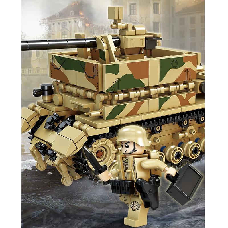 WW2 Classic Anti Tank Building Blocks Army Weapon Toys Military Armored Cars MOC Bricks Tank Model Adult Children New Year Christmas Gifts