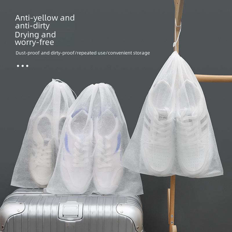 5/10/20PCS Portable Shoe Storage Drawstring Eco Storage Bag for Sundries Travel Makeup Bag Waterproof Transparent Plastic Storage Bag