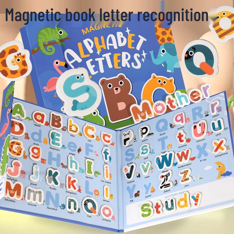 Magnetic Alphabet Puzzle & Book Set for Early English Learning