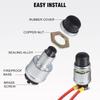 Universal 50A Waterproof Engine Start Button Set Waterproof Engine Start Push Button Set for 12V/24V Vehicle Systems