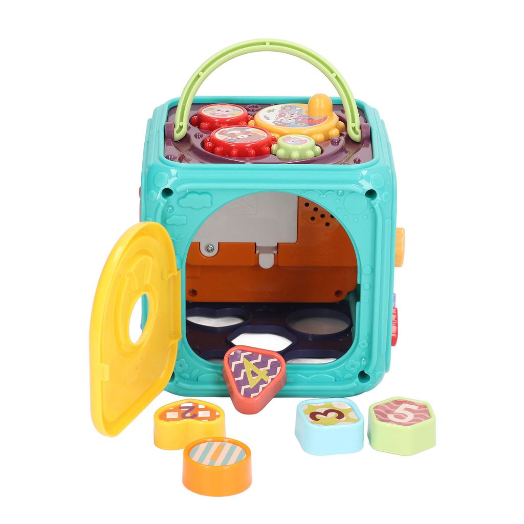 Kid Drum Set Music Light Smart House Function Safe Early Learning Six Sided Drum Toys for Boys