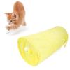 SCSYV Cat Tunnel Toy Collapsible Interactive Safe Dot Pattern Hideout Kitten Tube Toy for Puppy Yellow