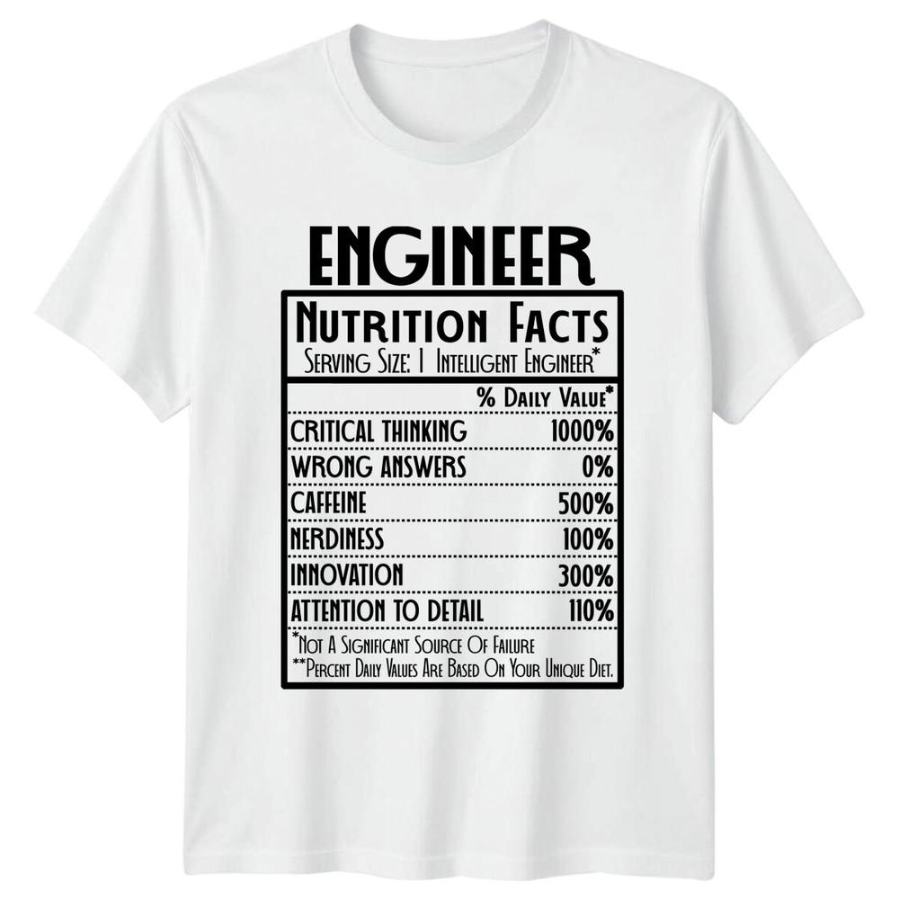 Engineer Nutrition Facts Funny Job TShirt S