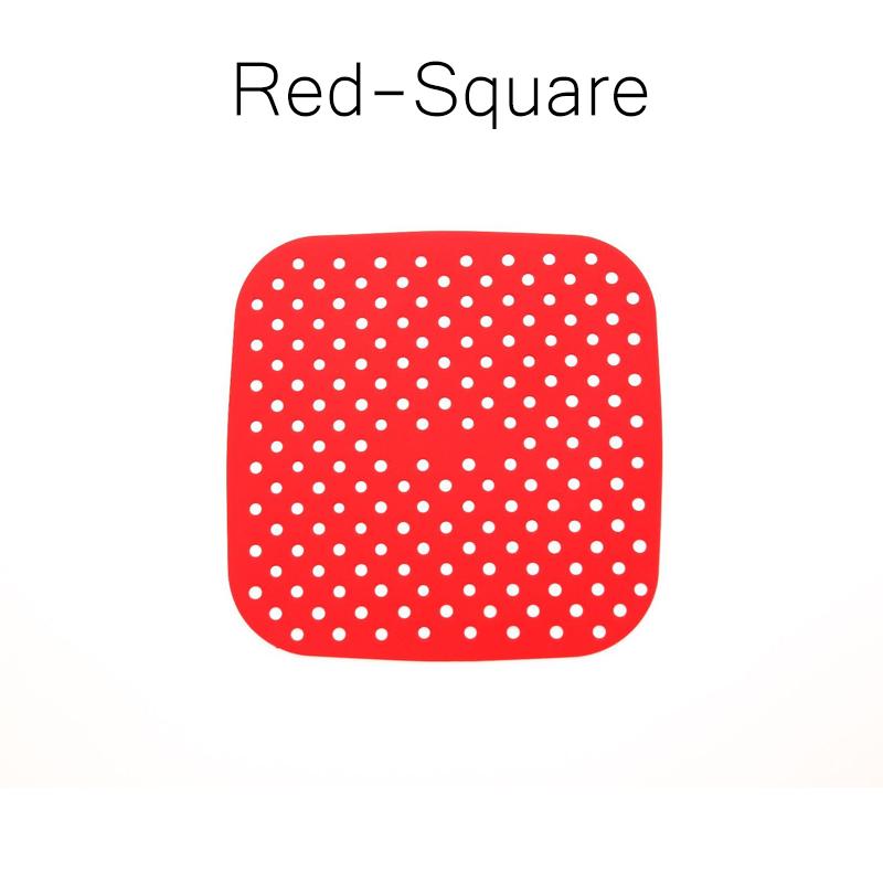 1pc Reusable Non-slip Silicone Air Fryer Mat Square Round Liners Air Fryer Basket Protector Pot Mat Kitchen Accessories Gadgets