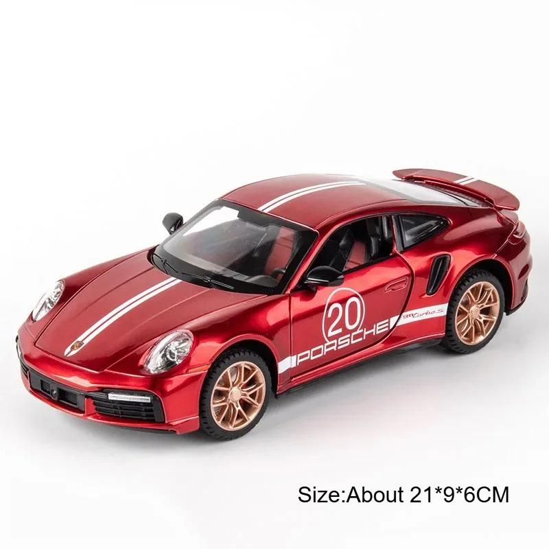 1:24 Panamera 911 Turbo S Toy Alloy Car Model Toy Music Light Pull Back Simulation Vehicle Models Collection Gift for Friends