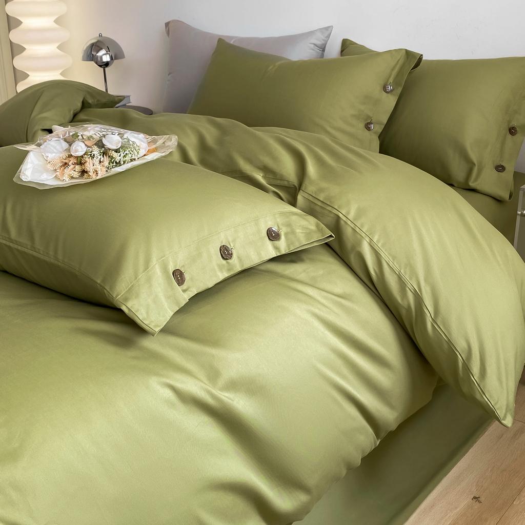 Luxury Egyptian Cotton Bedding Set Simple Nordic Duvet Cover Flat/Fitted Sheet With Pillowcase Bed Linen Queen Double King Size