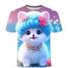 Summer Men's Cute Cat 3D Printed Short Sleeved T-shirt Street Style Urban Fashion Round Neck Top Niche Comfortable Casual Loose Pullover