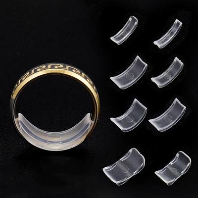 8 גדלים Invisible Clear Ring Size Adjuster Resizer Loose Ring Reducer Ring Sizer