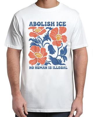 Aucun Humain n'est Illégal Vintage T-shirt Unisexe Adulte S-4XL