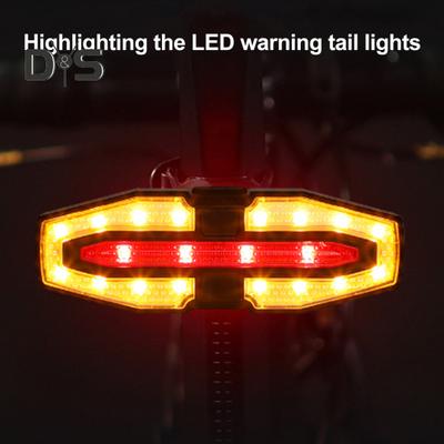 Bicycle Tail Light Adjustable LED Remote Control MTB Road Mountain Bike Turn Signal Lamp Waterproof Rechargeable Bright Night Riding Bike Warning