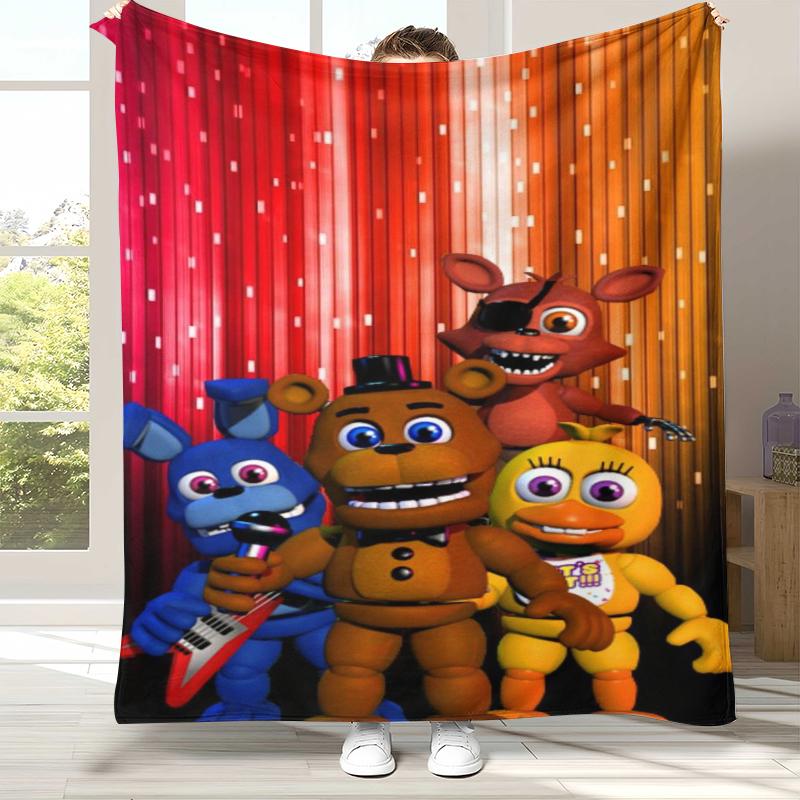 Coperta in Flanella Horror Freddy F-FNAF Games, Coperta in Peluche Calda Ultra Morbida per Casa Camera da Letto Letto Divano Ufficio Campeggio Picnic