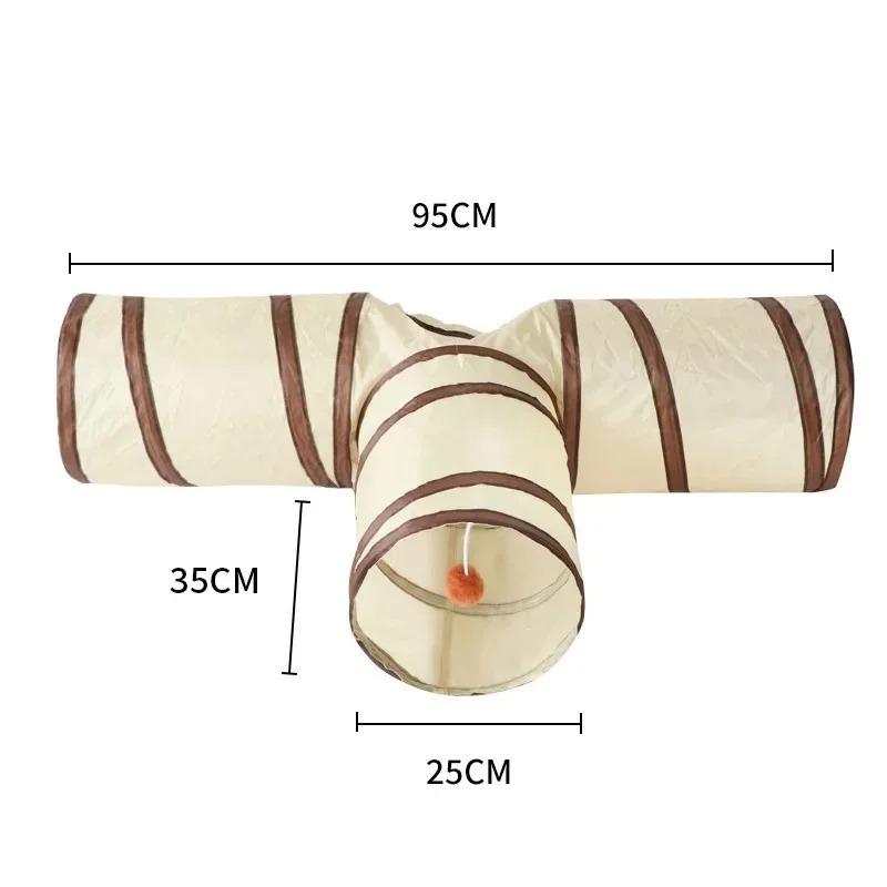 Cat Tunnel Long T/Y Ways Cat Play Tunnel Foldable Funny Interactive Indoor Play Toys Games Kitty Cubes Pet Supplies