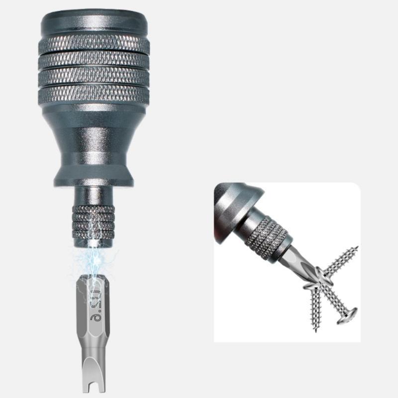 Professioneller 7-in-1 Mini-Schraubendreher Aluminium-Schraubendreher Kreuzschlitz-Schraubendreher-Bit-Kit Tragbare Heimwerkerwerkzeuge