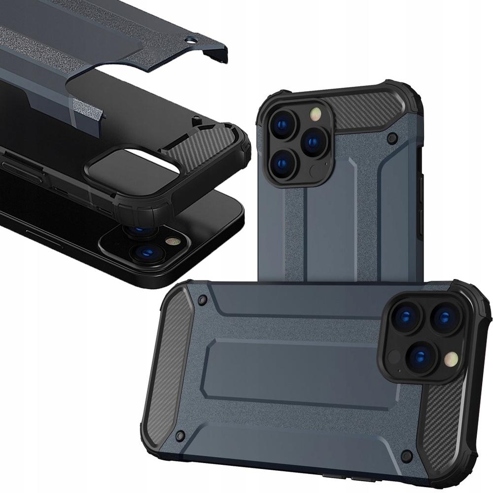 Hybrid Armor Etui Iphone 14 Pro Pancerny Hybrydowy Pokrowiec Niebieskie