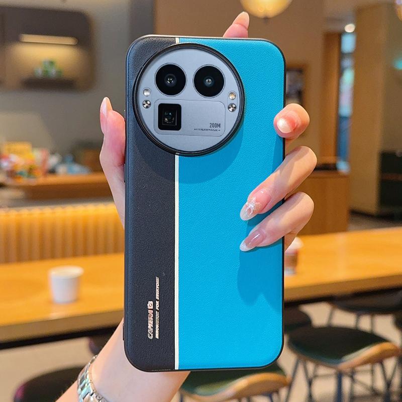 

For Realme GT8 and GT8 Pro Case Luminous Contrast Color Leather Raised Frame Camera Protection Back Cover Glow In The Dark Artificial leather&realme GT8 Pro (China)