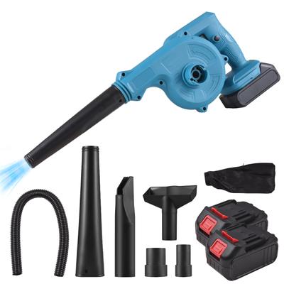 Soplador de hojas inalámbrico con 2 baterías 2 en 1, soplador eléctrico inalámbrico de 21V y aspiradora de 63MPH